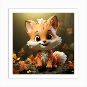 Cute Fox 86 Art Print