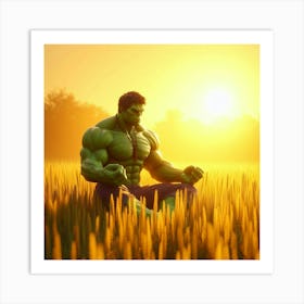 Hulk Meditation Art Print