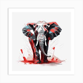 Abstract Elephant 3 Art Print