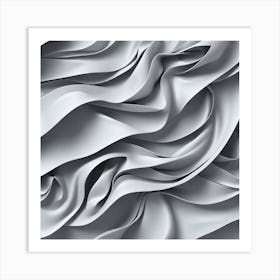 Abstract White Fabric Texture Art Print