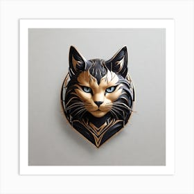 Cat Head Art Print