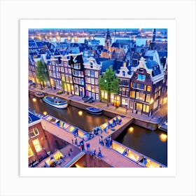 Amsterdam At Dusk 3 Art Print