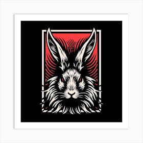 Rabbit Head Illustration Art Print