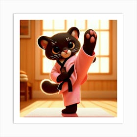 Karate Cat 12 Art Print