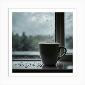 Coffee Cup On A Window Sill 3 Art Print