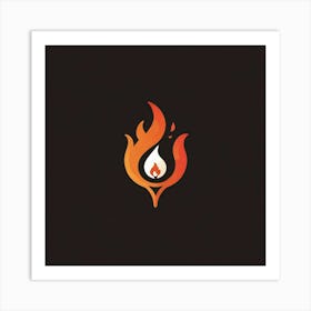 Flame Logo Art Print Art Print