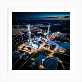 An Abstract Representation Of Britains Telecom Achievements Captured Overseas In Concept Art Its (2) Art Print