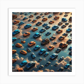 Cars In The Sky Art Print