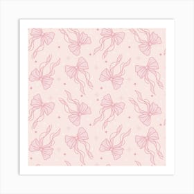 Pink Bows Art Print