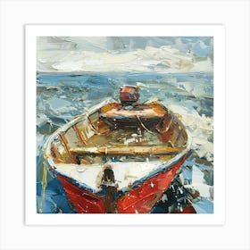 Red Boat Art Print