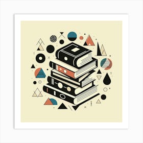 Books Design Collection Cartoon Reading Book Book Collection (30) Art Print