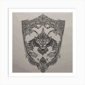 Griffin Shield Art Print