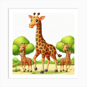 Illustration Giraffe 5 Art Print