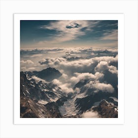 Clouds Over The Alps Art Print