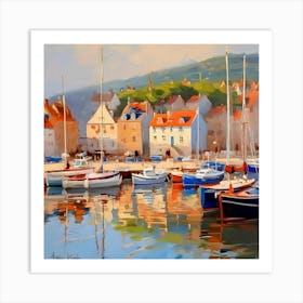 Scotland Harbour Art Print