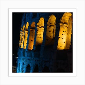 Colosseum Rome Evening Light Night Art Photography Italy Italia Italian photo photography art travel Art Print