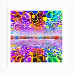 Psychedelic Bubbles Art Print