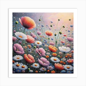 Flowers meadow 1 Art Print