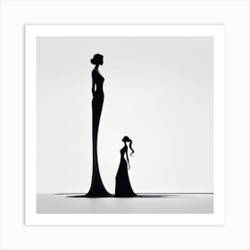 Silhouette Of A Woman Art print 1 Art Print