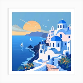 Oia Island Greece 3 Art Print