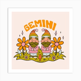 Gemini Gnome Art Print