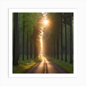 Road In The Forest Art Print