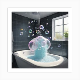 Bubbles In The Bathtub Art Print