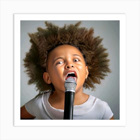 Singing Kid Art Print