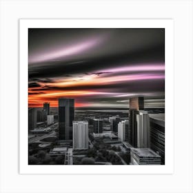 Sunset Over The City 1 Art Print