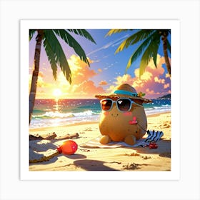 Potato On The Beach Art Print