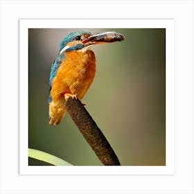 Kingfisher Stock Videos & Royalty-Free Footage Art Print