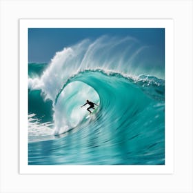 Surfer In The Wave Art Print