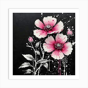 Pink Cosmos 5 Art Print