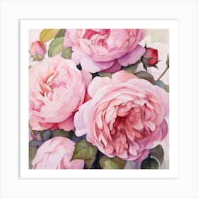  Painting Of English Roses Art Print