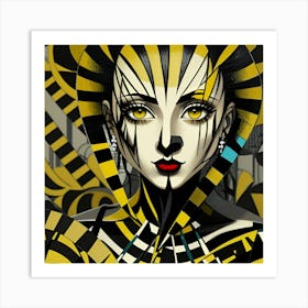 Zebra Girl Art Print