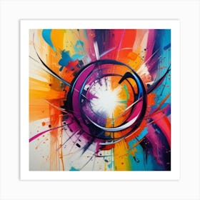 1000014208 Portrait of abstract art print. Art Print