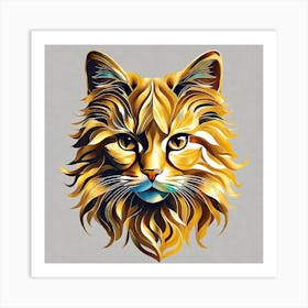 Golden Cat 25 Art Print