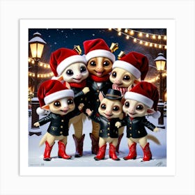 Family Santa Art Print