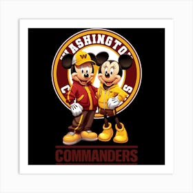 Mickey And Minnie Commanders Art Print