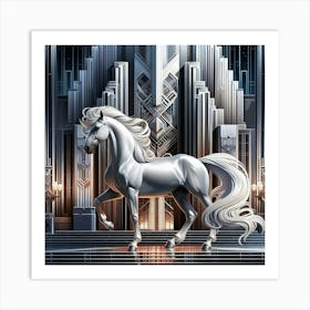 My White Horse, Digiart Art Print