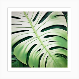 Large Monstera leaf 16 Art Print