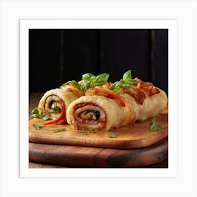 Rolls With Vegetables And Herbs Art Print