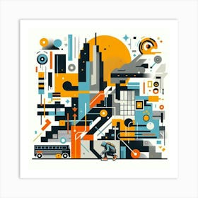 Abstract Cityscape 3 Art Print