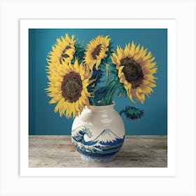 Sunflowers In A Vase 12 Art Print