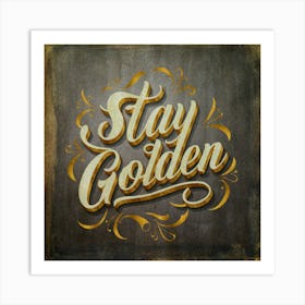 Stay Golden 3 Art Print