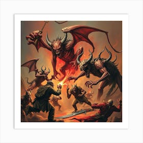 Demons And Devils 1 Art Print