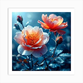 Roses In The Rain Art Print