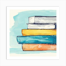 Stack Of Books Art Print