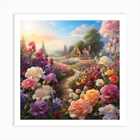 Flower Garden 1 Art Print