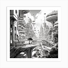 Futuristic City 15 Art Print